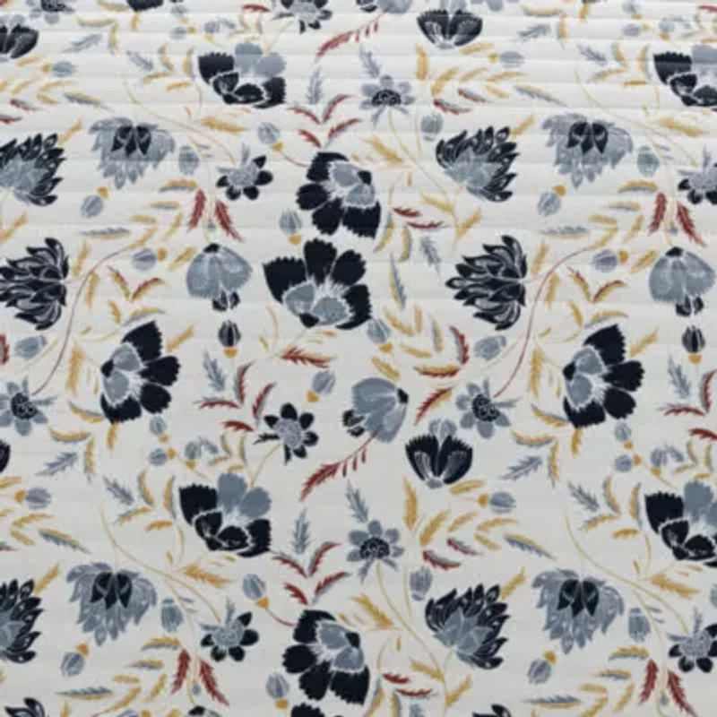 Ultra Soft Microfiber Reversible French Jacobean All Season Quilt Set with Shams