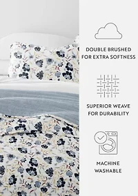 Ultra Soft Microfiber Reversible French Jacobean All Season Quilt Set with Shams