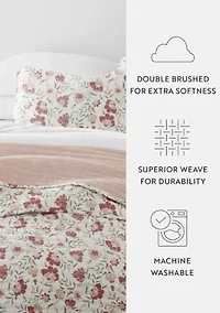 Ultra Soft Microfiber Reversible French Jacobean All Season Quilt Set with Shams