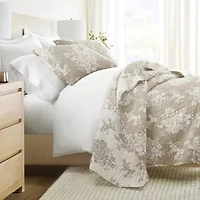 Quilt Coverlet Set All Season Patterned Reversible Microfiber Ultra Soft Bedding