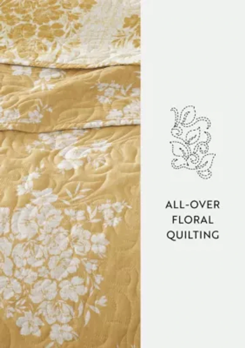 Quilt Coverlet Set All Season Patterned Reversible Microfiber Ultra Soft Bedding