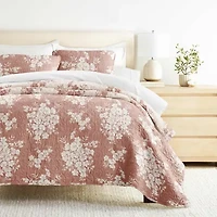 Quilt Coverlet Set All Season Patterned Reversible Microfiber Ultra Soft Bedding