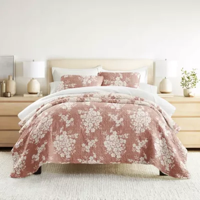 Quilt Coverlet Set All Season Patterned Reversible Microfiber Ultra Soft Bedding