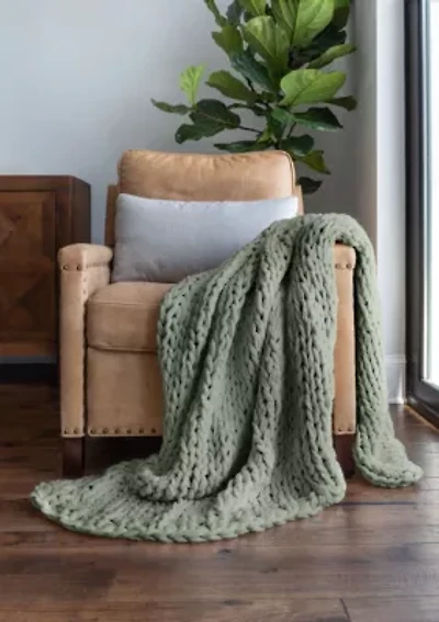 Chunky Knit Throw Blanket