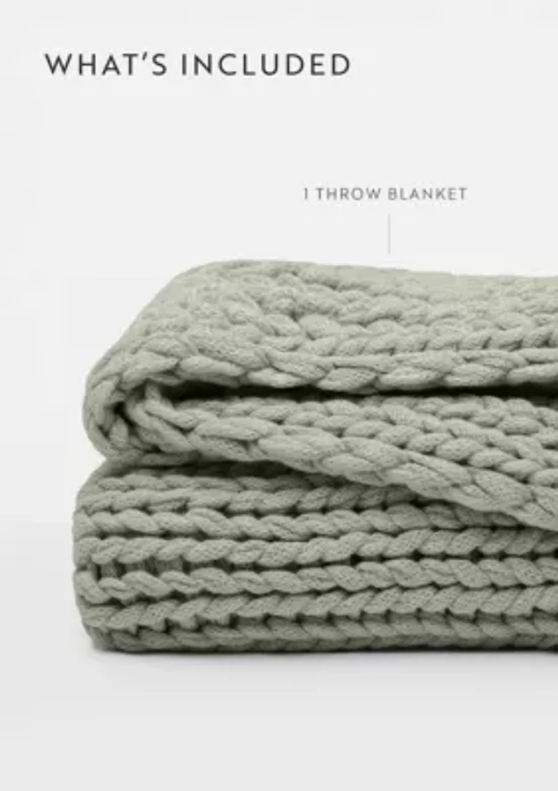 Chunky Knit Throw Blanket