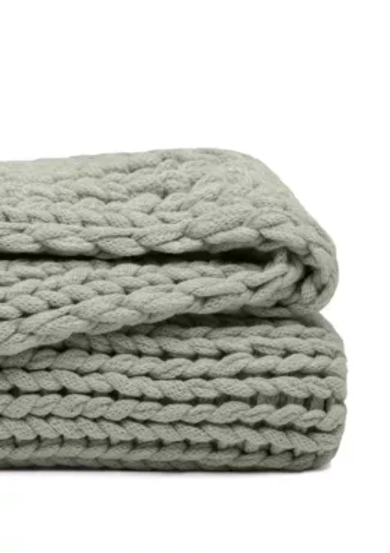 Chunky Knit Throw Blanket