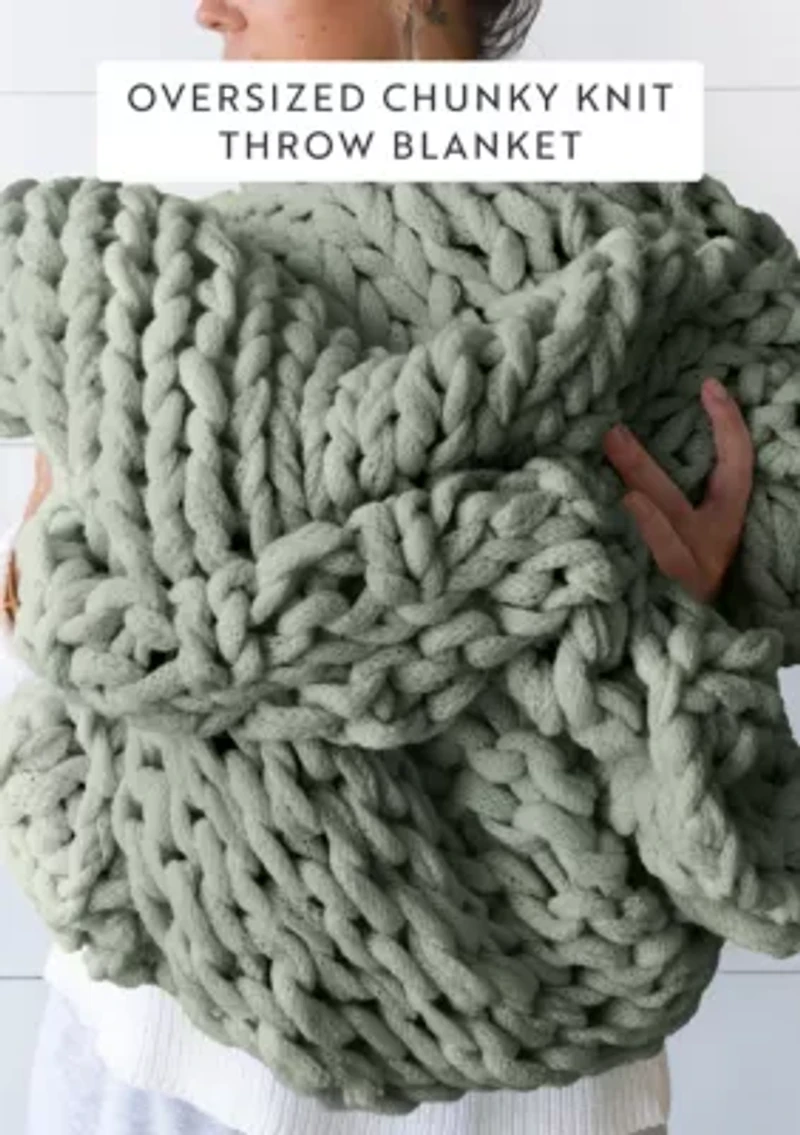 Chunky Knit Throw Blanket