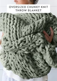 Chunky Knit Throw Blanket