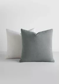 2-Pack Cotton Solid Décor Throw Pillows