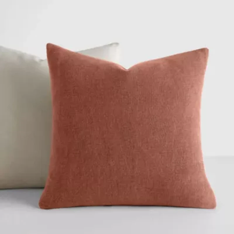 2-Pack Cotton Stonewash Solid Décor Throw Pillows
