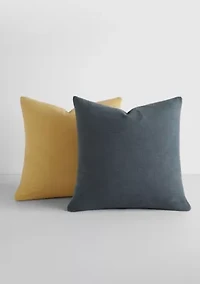 2-Pack Cotton Stonewash Solid Décor Throw Pillows