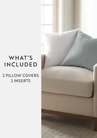 2-Pack Cotton Solid Décor Throw Pillows