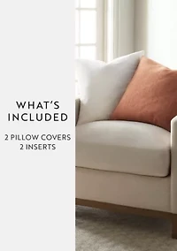 2-Pack Cotton Stonewash Solid Décor Throw Pillows