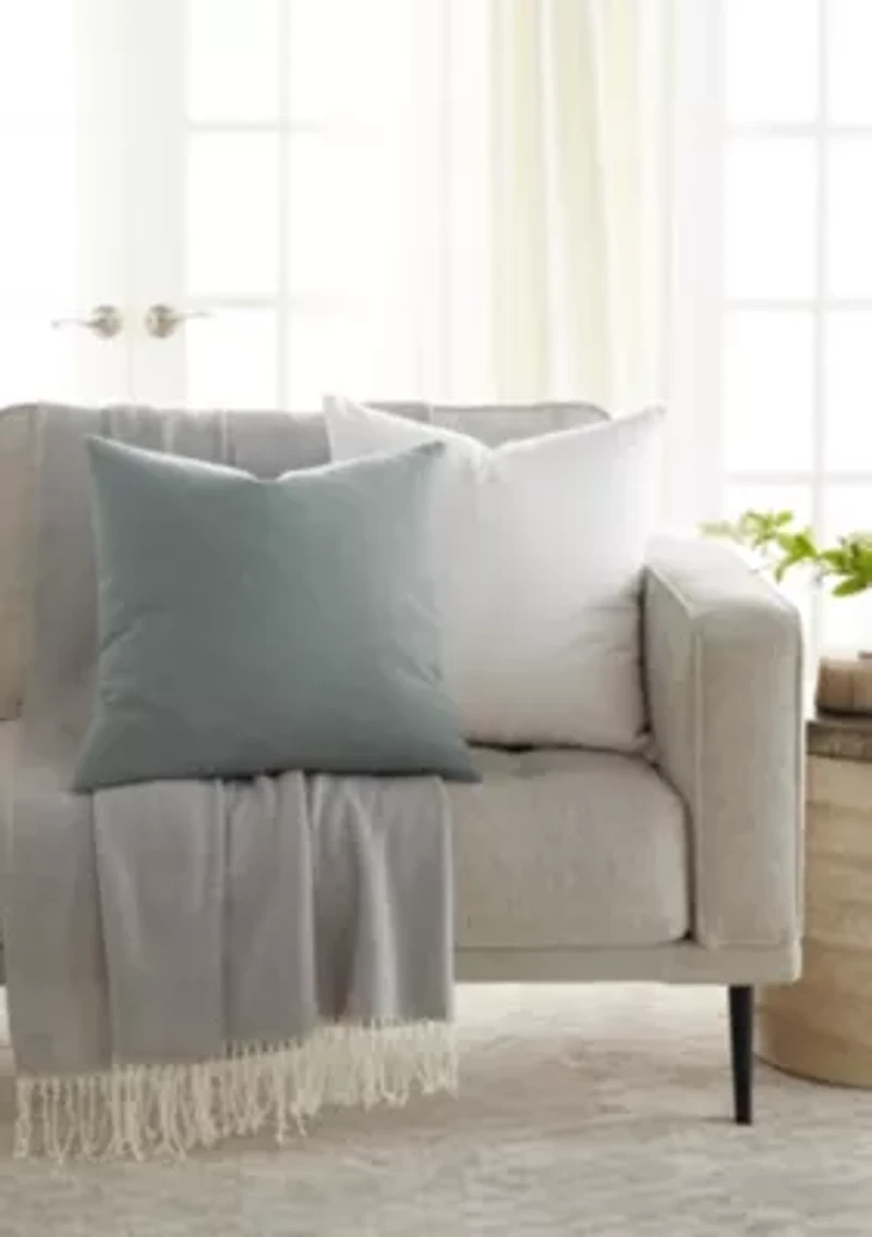 2-Pack Cotton Solid Décor Throw Pillows