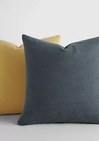 2-Pack Cotton Stonewash Solid Décor Throw Pillows