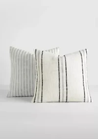2-Pack Yarn-Dyed Throw Pillows Framed Stripe / Bengal