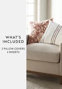 2-Pack Yarn-Dyed Stonewash Décor Throw Pillows