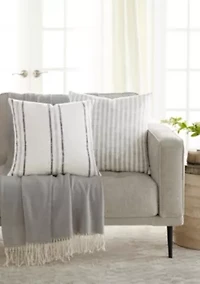 2-Pack Yarn-Dyed Throw Pillows Framed Stripe / Bengal