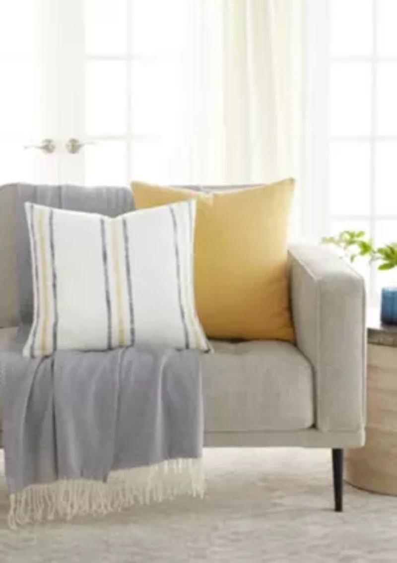 2-Pack Yarn-Dyed Stonewash Décor Throw Pillows