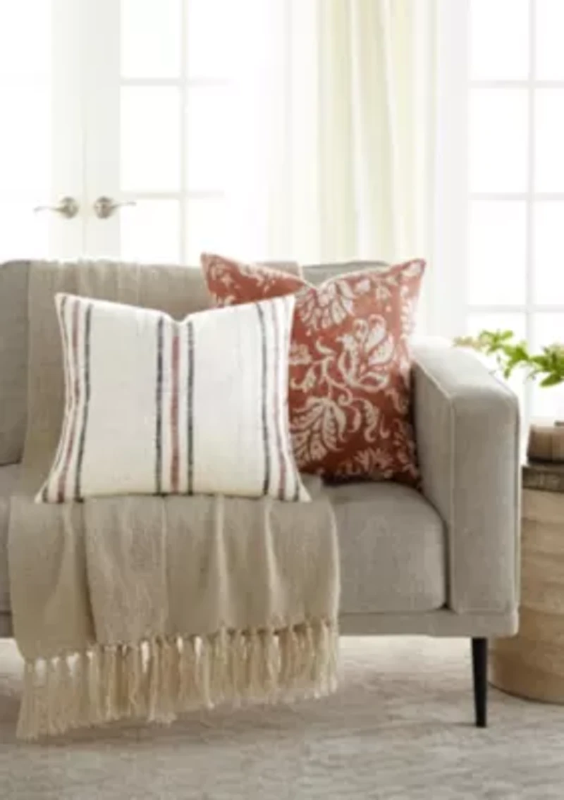 2-Pack Yarn-Dyed Stonewash Décor Throw Pillows