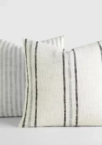 2-Pack Yarn-Dyed Throw Pillows Framed Stripe / Bengal