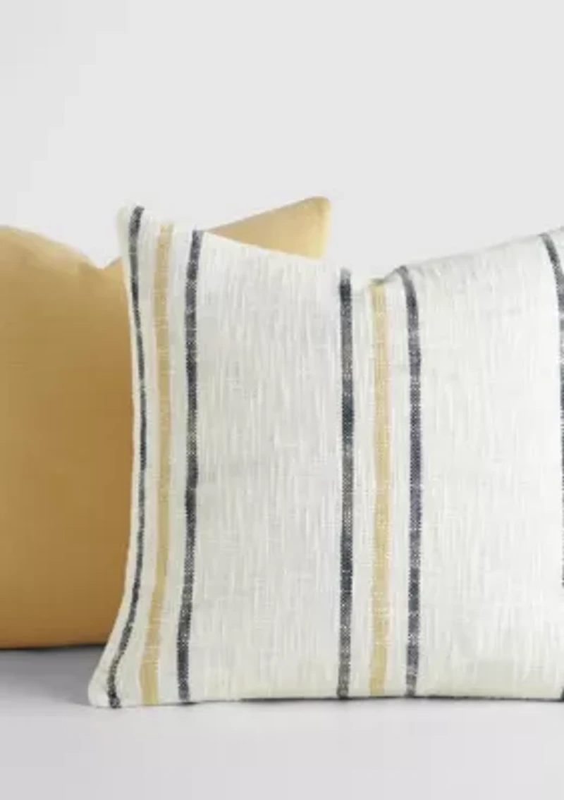 2-Pack Yarn-Dyed Stonewash Décor Throw Pillows