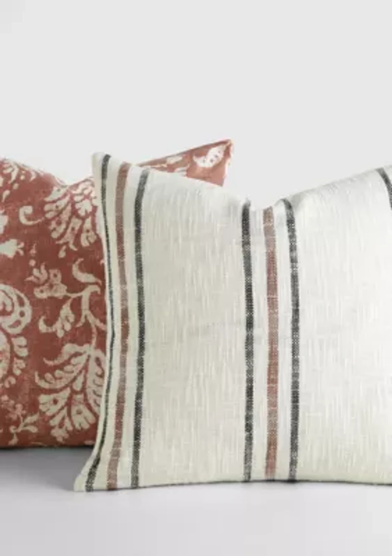 2-Pack Yarn-Dyed Stonewash Décor Throw Pillows