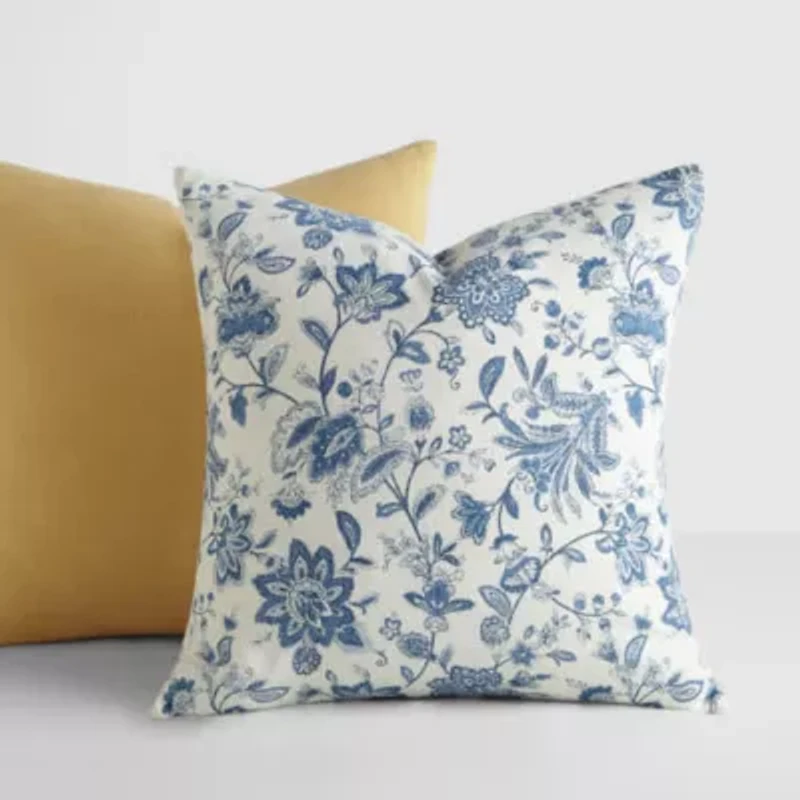 2-Pack Cotton Stonewash Slub Décor Throw Pillows