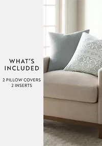 2-Pack Cotton Décor Throw Pillows Jacobean
