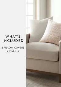 2-Pack Cotton Stonewash Slub Décor Throw Pillows