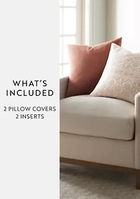 2-Pack Cotton Stonewash Slub Décor Throw Pillows