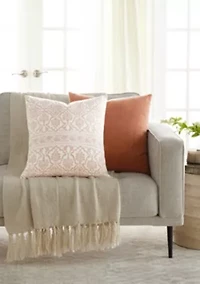 2-Pack Cotton Stonewash Slub Décor Throw Pillows