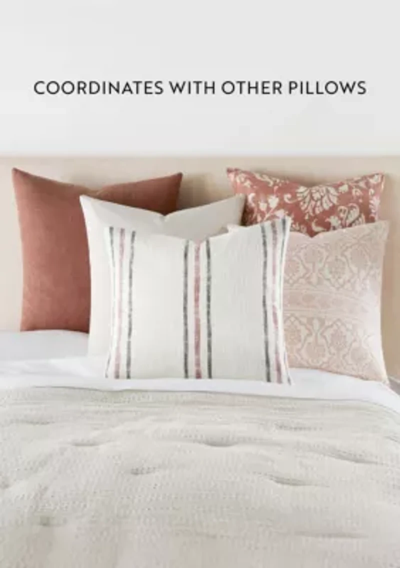 2-Pack Cotton Stonewash Slub Décor Throw Pillows