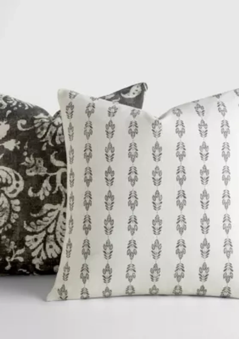 2-Pack Cotton Stonewash Slub Décor Throw Pillows