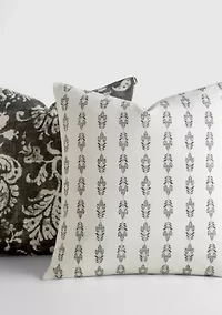 2-Pack Cotton Stonewash Slub Décor Throw Pillows