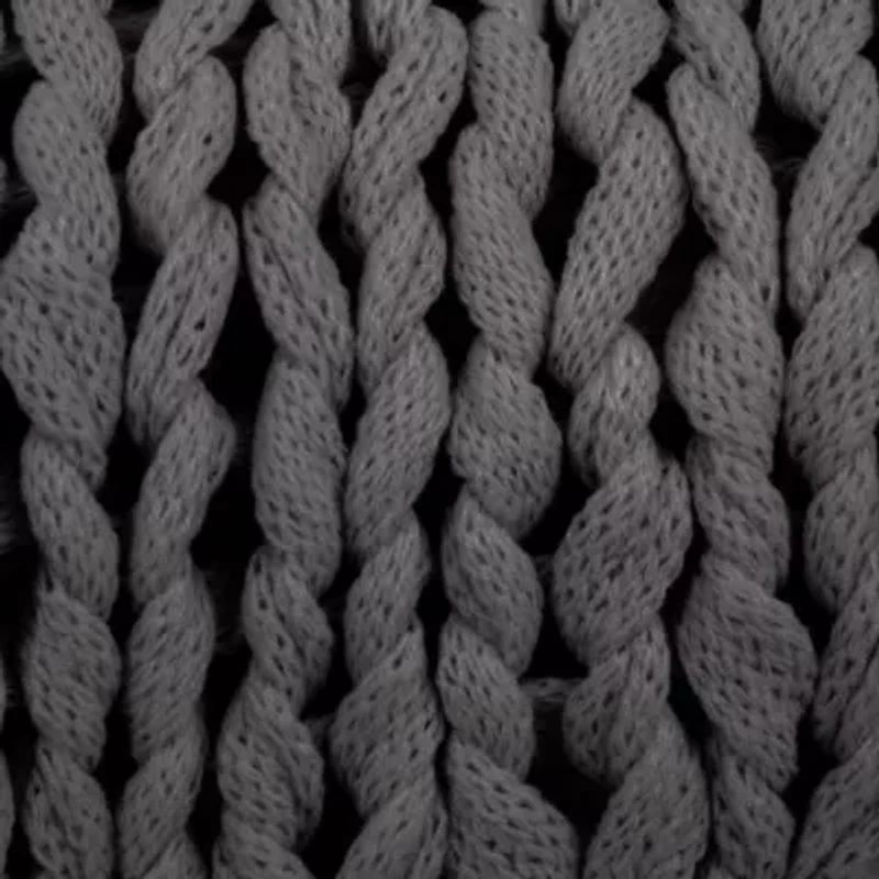 Chunky Knit Throw Blanket & Décor Pillow Bundle