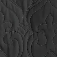 Premium Ultra Soft Damask Pattern Quilted Coverlet Set
