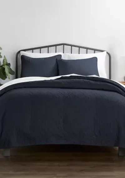 Premium Ultra Soft Damask Pattern Quilted Coverlet Set