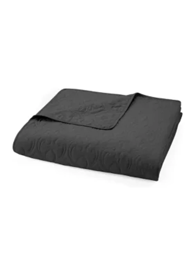 Premium Ultra Soft Damask Pattern Quilted Coverlet Set