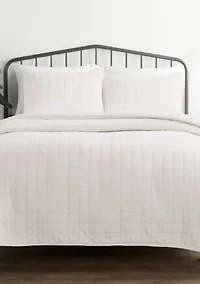 Premium Ultra Soft Square Pattern Quilted Coverlet Set