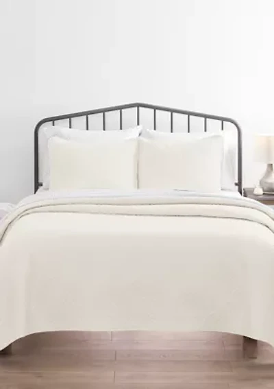 Premium Ultra Soft Herring Pattern Quilted Coverlet Set