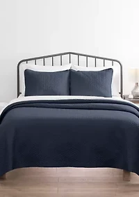 Premium Ultra Soft Herring Pattern Quilted Coverlet Set