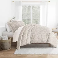 Duvet Cover Set Patterned Microfiber Ultra Soft Bedding Linear Leaves