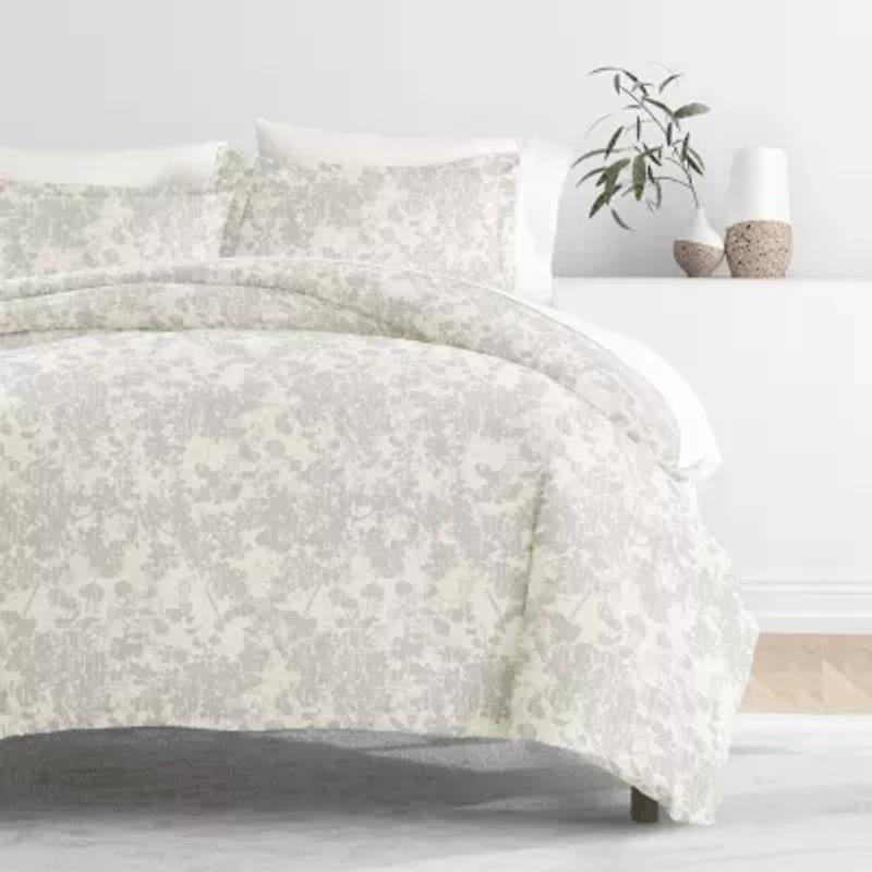 Duvet Cover Set Patterned Microfiber Ultra Soft Bedding Weathered Floral