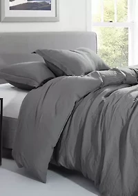 Washed Crinkled Duvet Cover Set