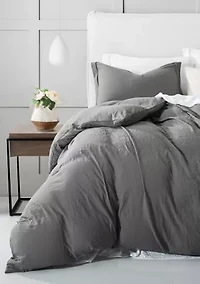 Washed Crinkled Duvet Cover Set