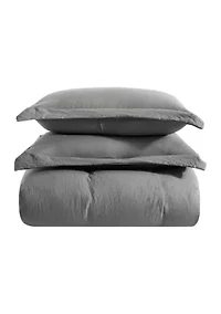 Washed Crinkled Duvet Cover Set