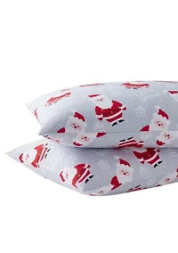 Let it Snow Santa Claus Christmas Holiday Pilliowcase Set of 2