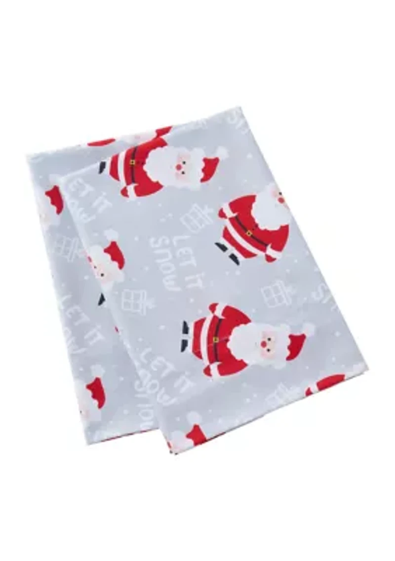 Let it Snow Santa Claus Christmas Holiday Pilliowcase Set of 2