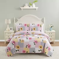 Floral Patchwork Printed Quilt Set